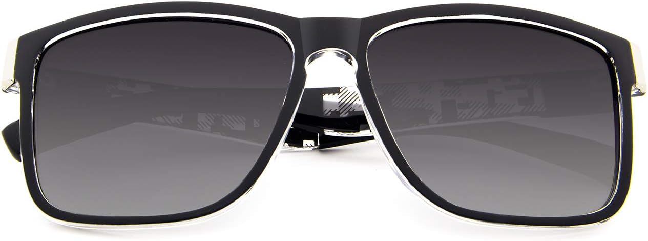 TAC Polarized Rectangular Trendy Sunglasses for Men Women, UV400 Protection image 3