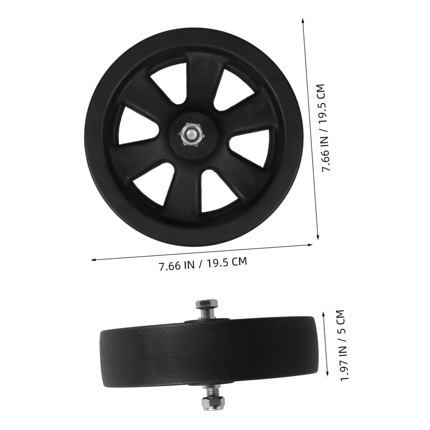 Alipis 8 Inch Boat Trailer Roller Nylon Wheel for Heavy Duty Boat Trailers Replacement Yacht Roller Wheel 360° Rotation Anti-Slip Traction
