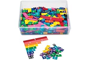 hand2mind Plastic Rainbow Fraction Tiles: Enriching Mathematical Explorations