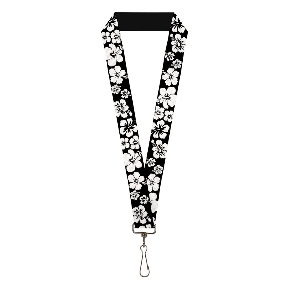 Buckle-Down Lanyard - 1.0" - Hibiscus Black/white Accessory