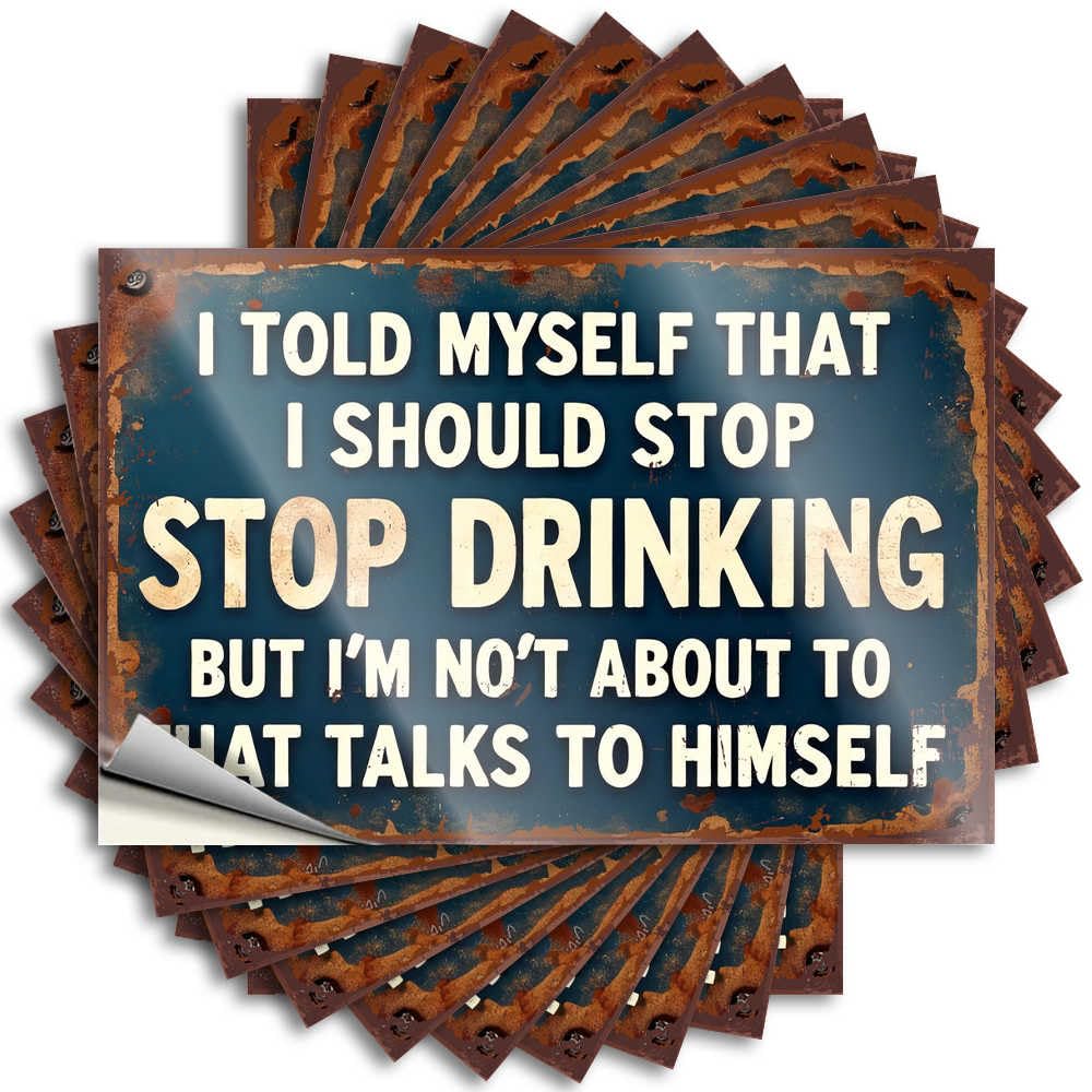Vintage Outdoor Decor Tattoos - Fluffy Alcohol Bumper Stop Drinking: The Battle Within(6X9CM)