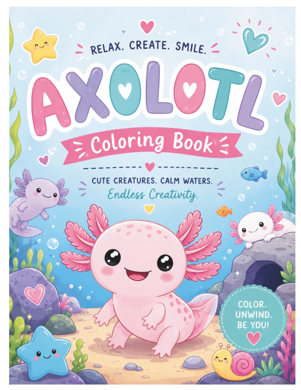 Axolotl coloring book
