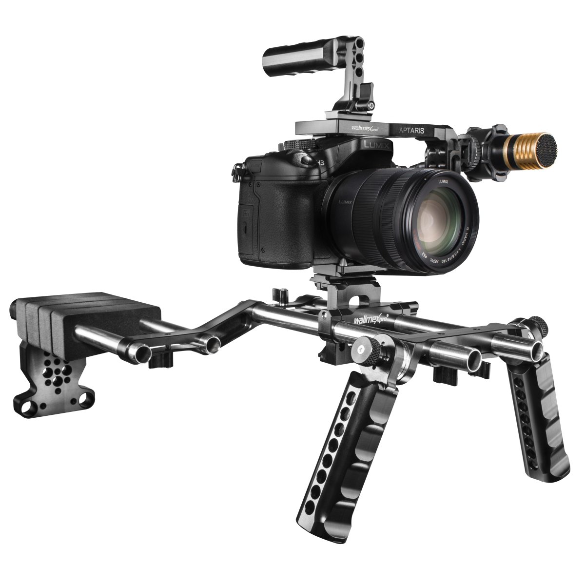 Walimex Pro Aptaris Schultermodul für System und DSLR Kamera für 15mm Rods inkl. Schulterpolster