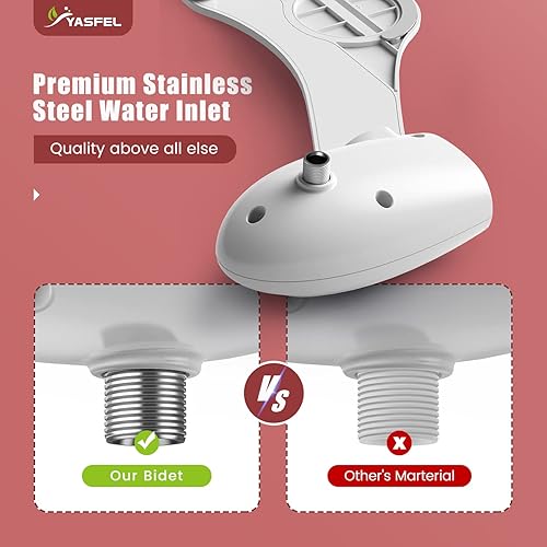 Miniatura 3 de YASFEL Accesorio de bidé para inodoro  Accesorio de asiento de inodoro bidé autolimpiante con controles de presión, accesorio de bidé frío no