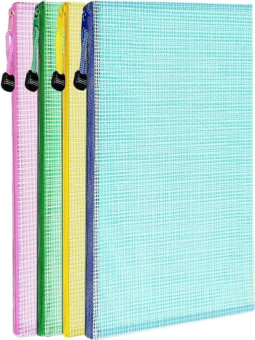 MISSLO Mesh Zipper Pouch Organize and Protect Your Essentials, Storage Pouch with Zipper Closure, Zipper Bag for Storage and Easy Access, Zip File Document (8)-image-41