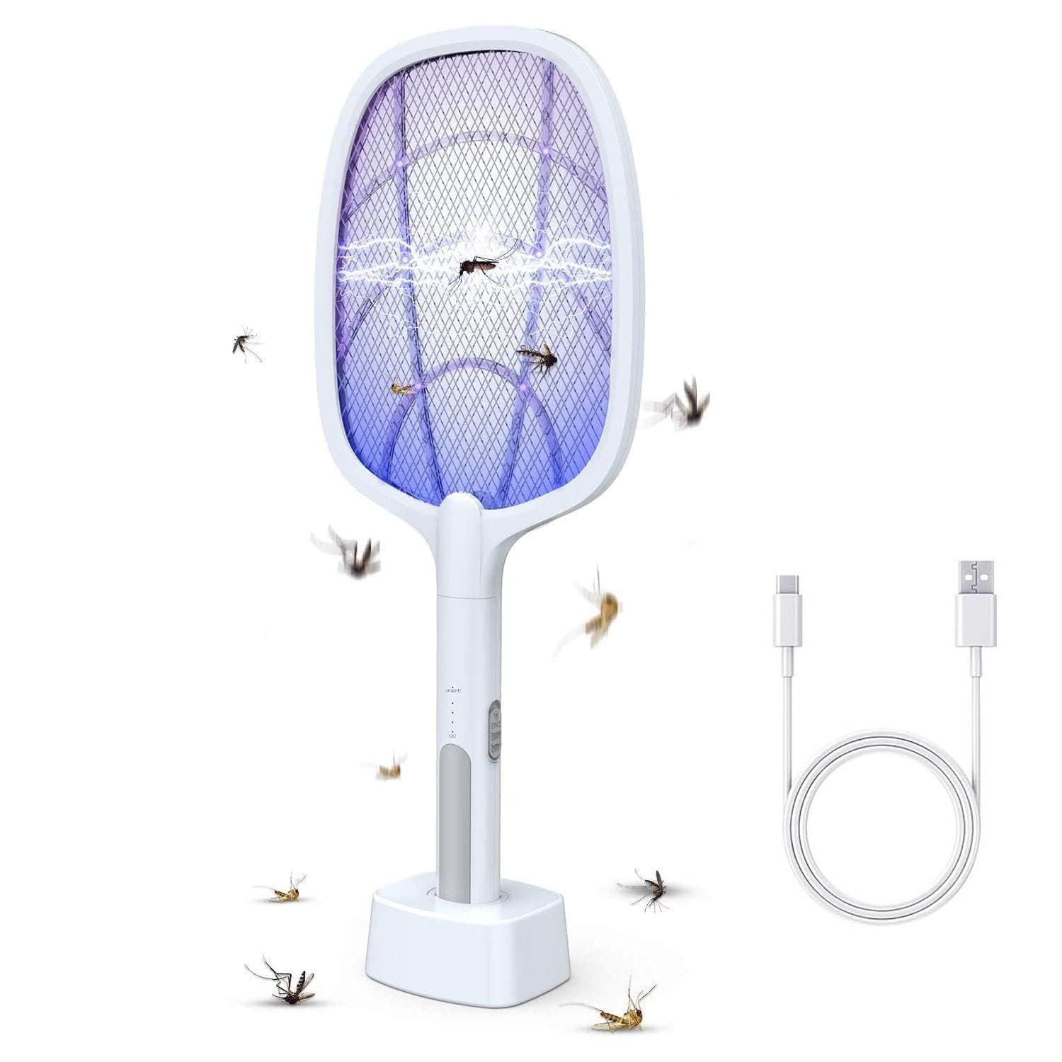 SKYTONE Mosquito Bat, Mosquito Racket Rechargable, with UV Light Lamp Electric Mosquito Killer Racket with UV Light 1200-mAh Lithium-ion Rechargeable Battery Insect Zapper (B0D8BR4VDC) Amazon Price History, Amazon Price Tracker