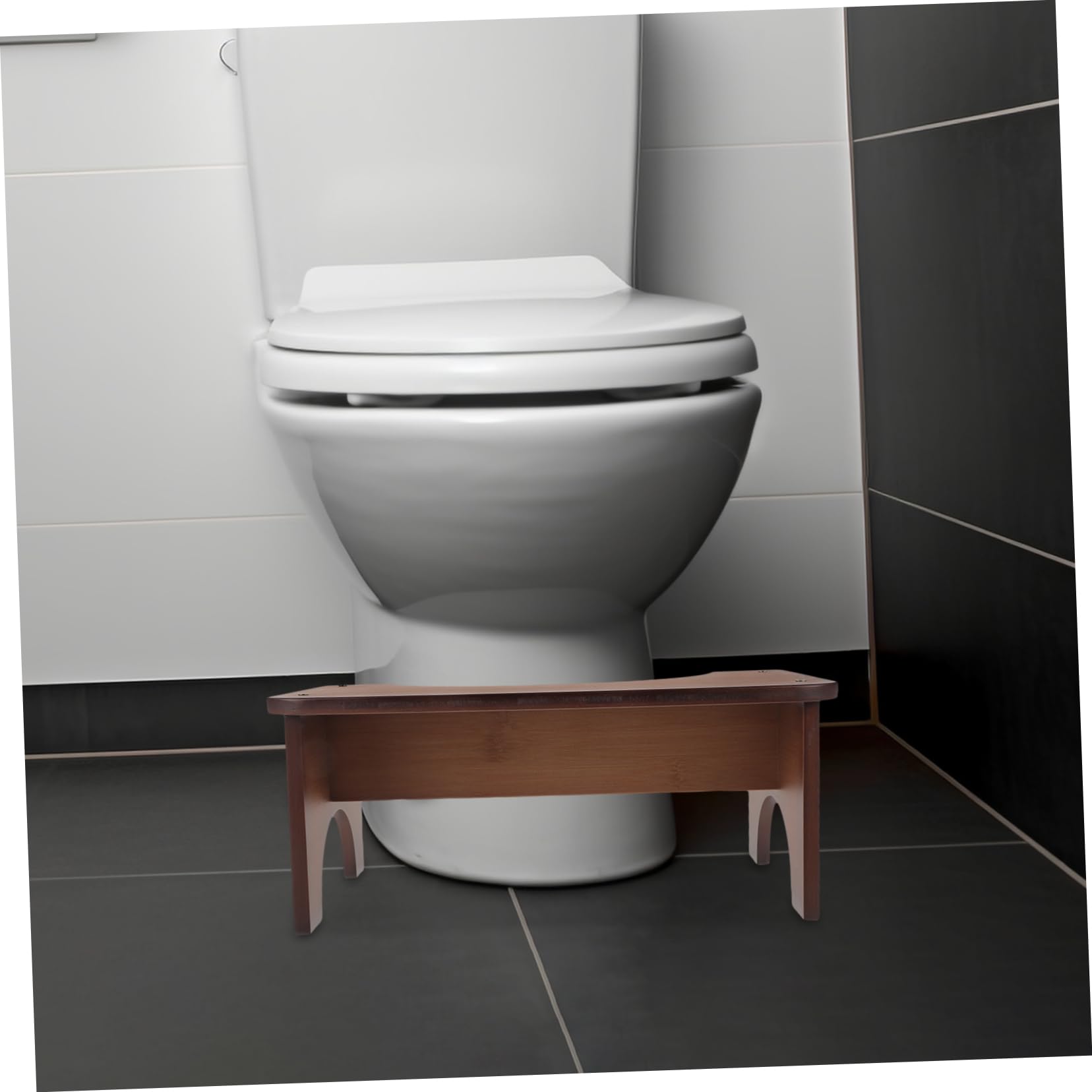 BUTIFULSIC Bamboo Toilet Stool Footstool Stool for Bathroom Boys and Girls Potty Multi-Functional Poop for Home