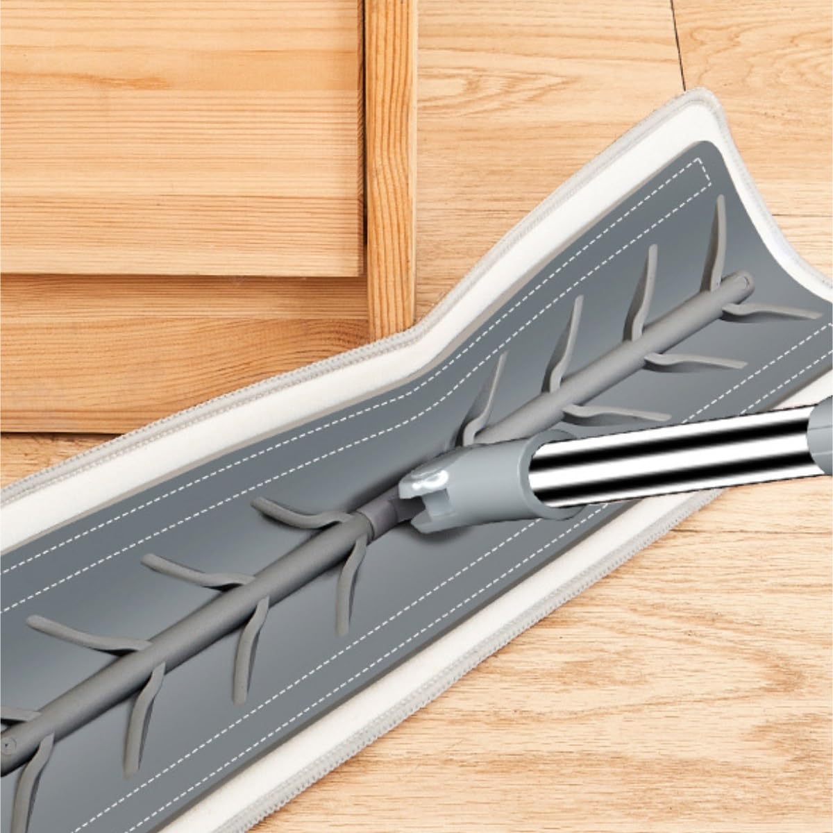 Spazzolone per Pavimenti Mop Piatto in Silicone for Uso Domestico, Silenzioso, Mop Pigro, Pavimento in Piastrelle Bagnato E Asciutto Mocio Pavimenti Mocio Mop