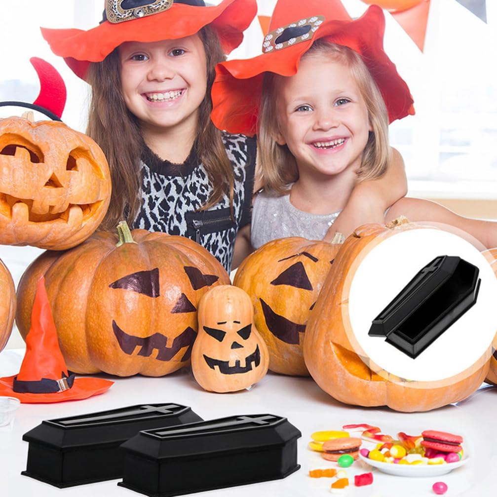 Operitacx Mini Coffin Model Box Set 2.17 Inch Halloween Decorative Accessory Trick Treat Prop for Indoor and Outdoor Party Decor