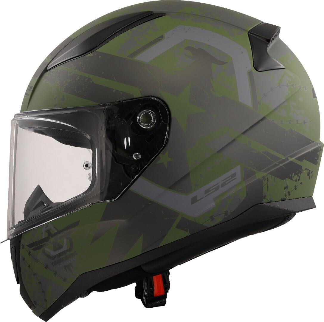LS2, Casco Moto Integral RAPID II THUNDERBIRDS Military Green, M