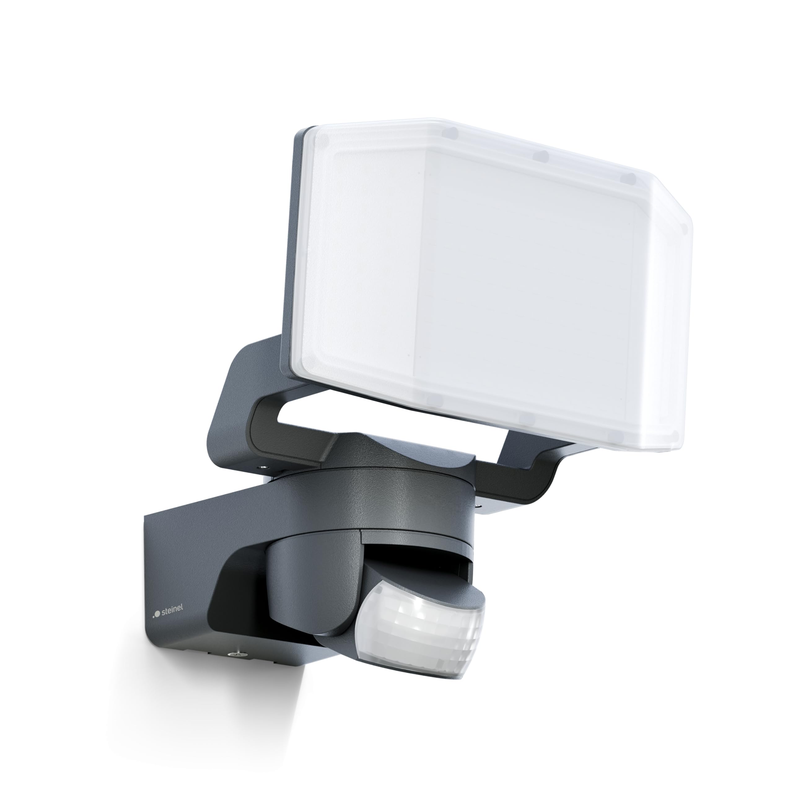Steinel LED Security Light XLED Protect S Anthracite, 180°/10 m Motion Detector, Panoramic Floodlight, LED panel fully swivelling, 14.3 W, IP54