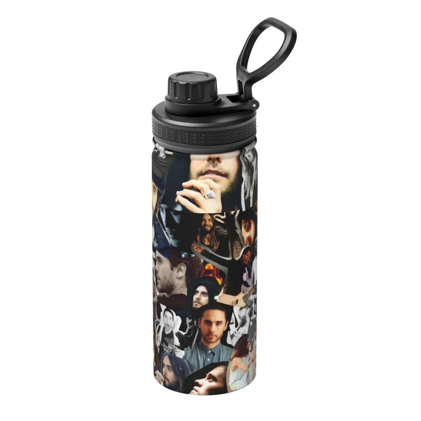 Jared Leto 18 oz Stainless Steel Vacuum Insulation Insulated Coffee Mug Water Bottle Drinking Cup