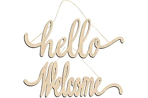 Hello Welcome Sign Wood Cutout Letter Sign