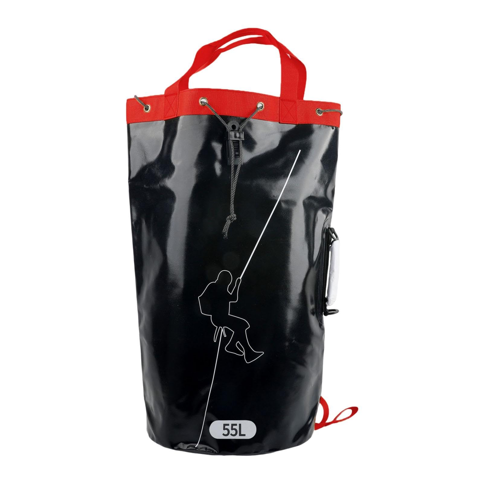 Bolsa de Engranaje de Cuerda de trepadora Mochila de Engranaje de Escalada 3 bucles de Cuerda empotrados de Fondo Reforzado PVC para montañismo