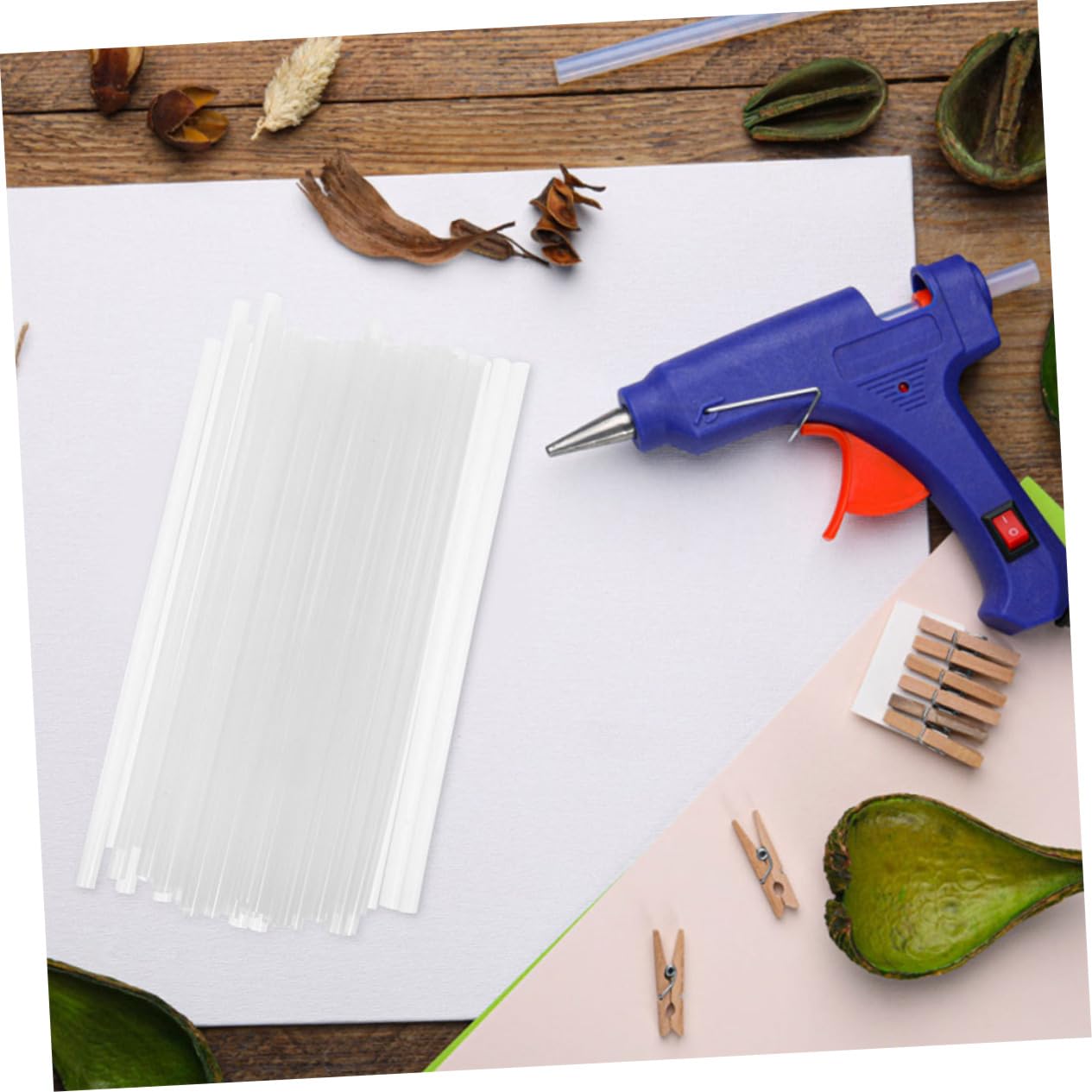 Operitacx 100 Bâtons de Colle Chaude Grand Format en Résine et Cire Antioxydant, Fusion Rapide, Peu de Bulles, pour Bricolage et Accessoires Décoratifs Papier