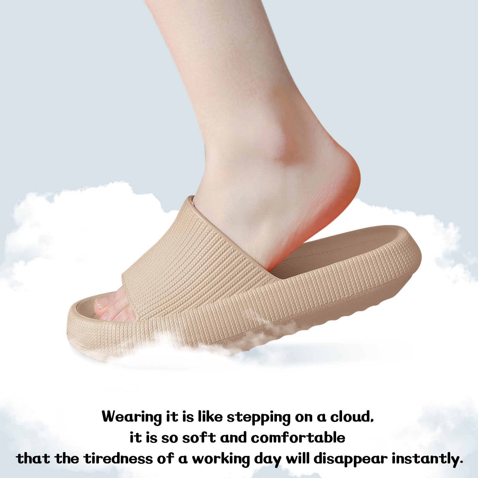 QJJQ Ciabatte Donna Uomo Comode Slide Ciabatte Nuvole Ultra Morbide Casa Pantofole Sandalo Estive Antiscivolo Ciabatte da Mare Spiaggia Piscina