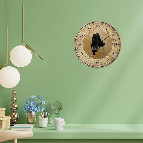 Miniatura 6 de Reloj colgante de 10 pulgadas con mapa de Maine Home - Reloj de pared de madera con mapa del estado de Estados Unidos, personalizado de cuarzo