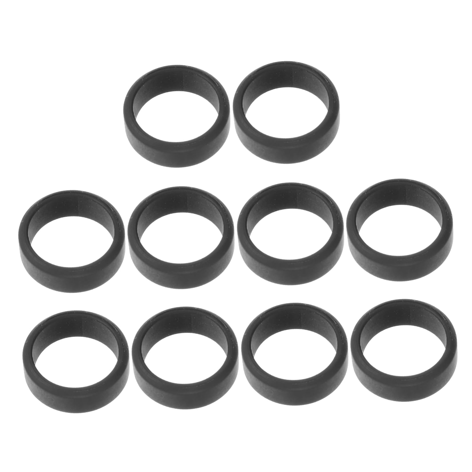 GOOHOCHY 10pcs Ring Men's Silicone Wedding Ring Comfortable Elastic Finger for Sports