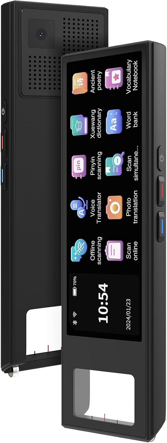 Language Translator Pen, 142 Languages Supported Translation Pen, Reading Pen for Dyslexia, Pen Scanner for Text Extraction, Text to Speech Reader Pen, Portable Real Time Traductor Pen