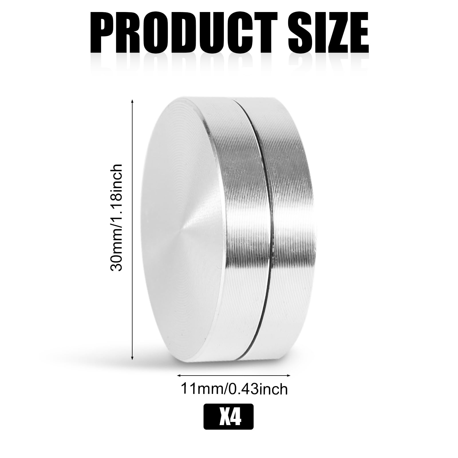 4pcs 30mm Pottery Trimming Spinner Tool, Mini Ceramic Spinning Tool Metal Clay Rotary Disc Pottery Throwing Wheel Polymer Clay Spinner Pottery Trim Stabilizer for Pottery-Lovers