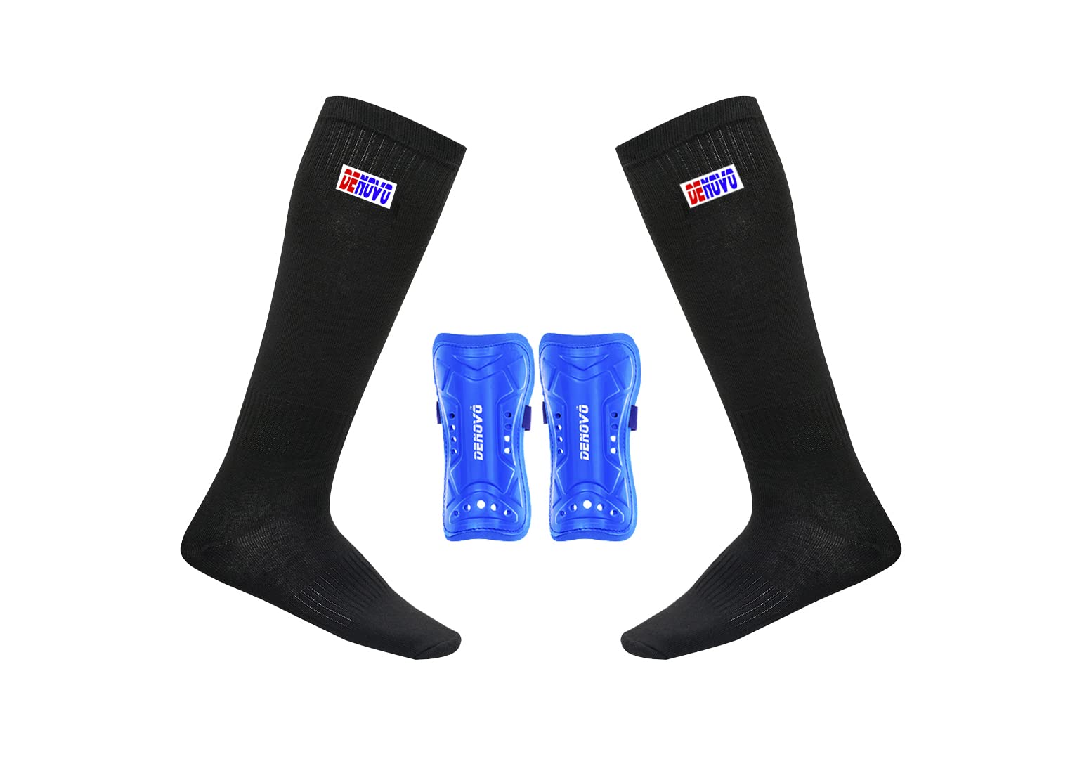 DeNovo New Shin Guard and Lycra Socks Football Kit (B07811GW8G) Amazon Price History, Amazon Price Tracker