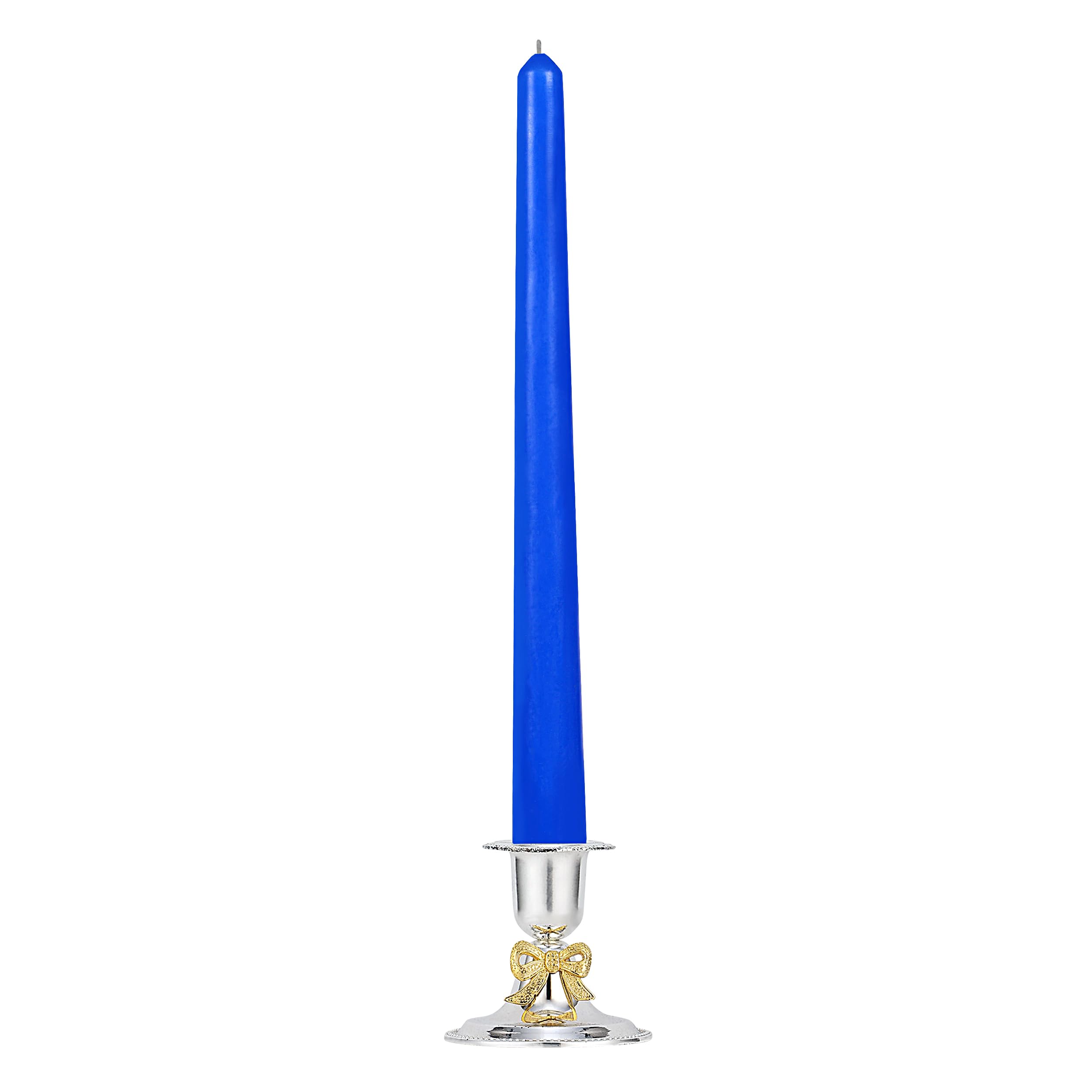 PROSPERRO LUMO by Parkash Candles Unscented Dripless Taper Candles || 10 Inch x 0.75 Inch || Candle Light Dinner || Spell || Set of 4 || Paraffin Wax (Blue)