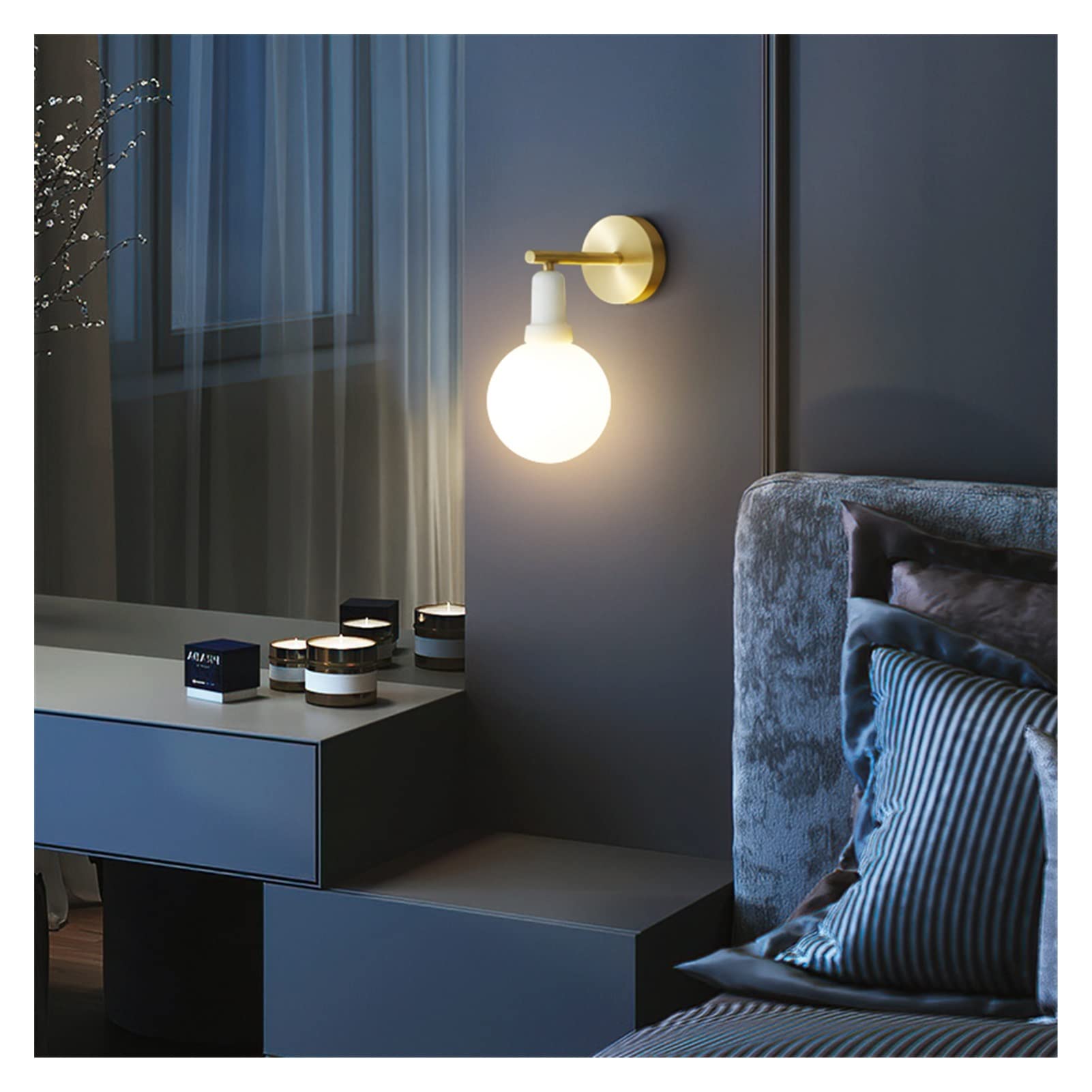 DELIPOP Interieur Wandlamp, Vierkant Design Moderne Houten Wandlamp met DELIPOP Interieur Wandlamp, Vierkant Design Moderne Houten Wandlamp met