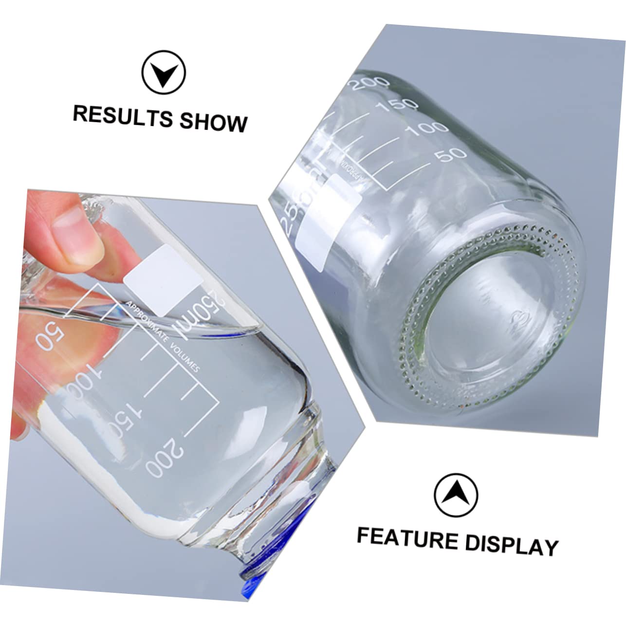PRETYZOOM 4 Piezas Frascos de Vidrio Transparente Tapa Frascos de para Laboratorio y Cosméticos Diseño Práctico y de Usar Botella de Vidrio con Base Antideslizante