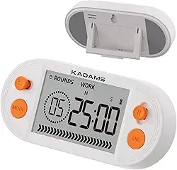 KADAMS Pomodoro, temporizador de produtividade com contagem regressiva de intervalos para preparação de exames, temporizador de academia para exercícios, HIIT Tabata, temporizador com suporte de ímãs