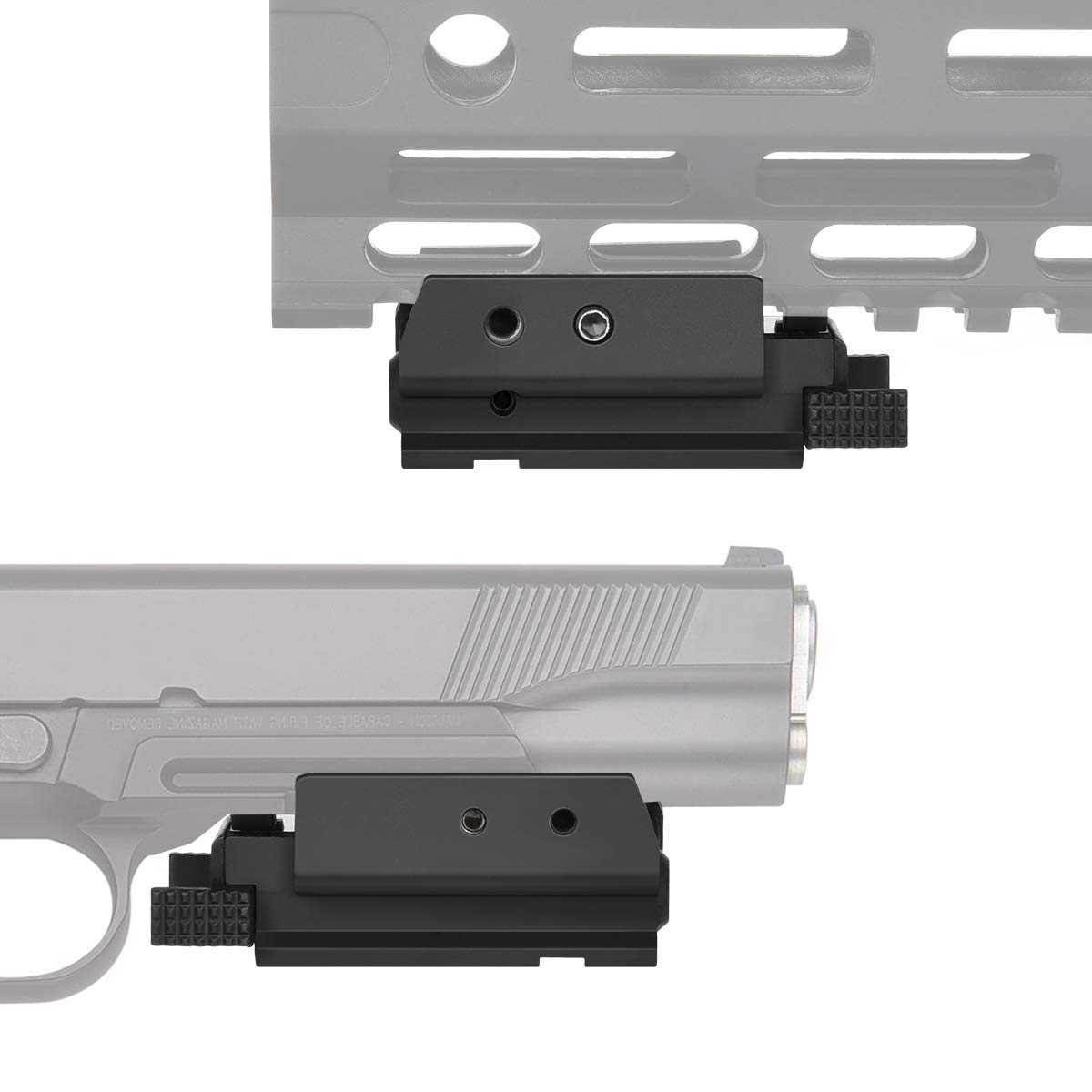 KinZon Viseur Laser Rouge – Rail Picatinny 20 Mm, Alliage Alu, 60x29x23 Mm, 46,7 G