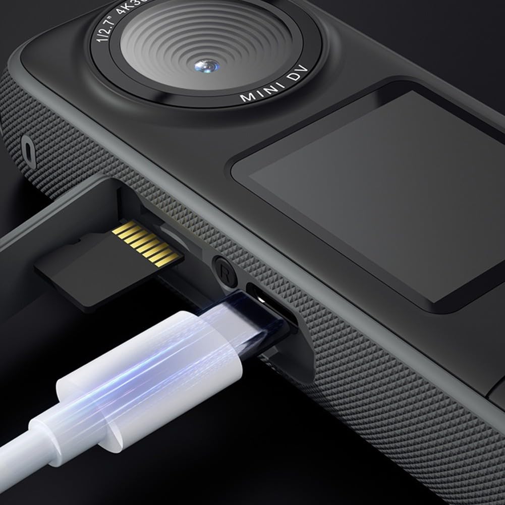 Grandangolo compatto 4K Sports Camera ABS corpo | Video 4K 30fps, touch screen intuitivo, formato tascabile compatto, condivisione WiFi, obiettivo grandangolare