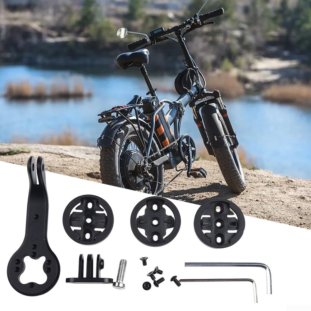 Supporto combinato per computer da bici, supporto per computer da bicicletta, per Garmin, progettato per Trek e per attacchi Bontrager Blendr