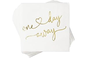 One Day Away Wedding Rehearsal Dinner Cocktail Napkins - Exquisite Table Decorations...