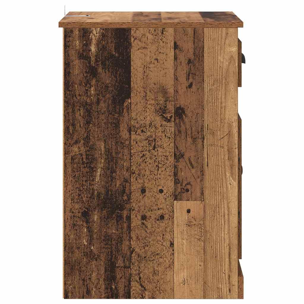 vidaXL Seitenschrank Altholz 40 x 50 x 75 cm Holzwerkstoff, Moderner rechteckiger Wohnzimmerschrank, haltbare Aufbewahrung, viel Platz, seitliche Schubladen, Holzdesign