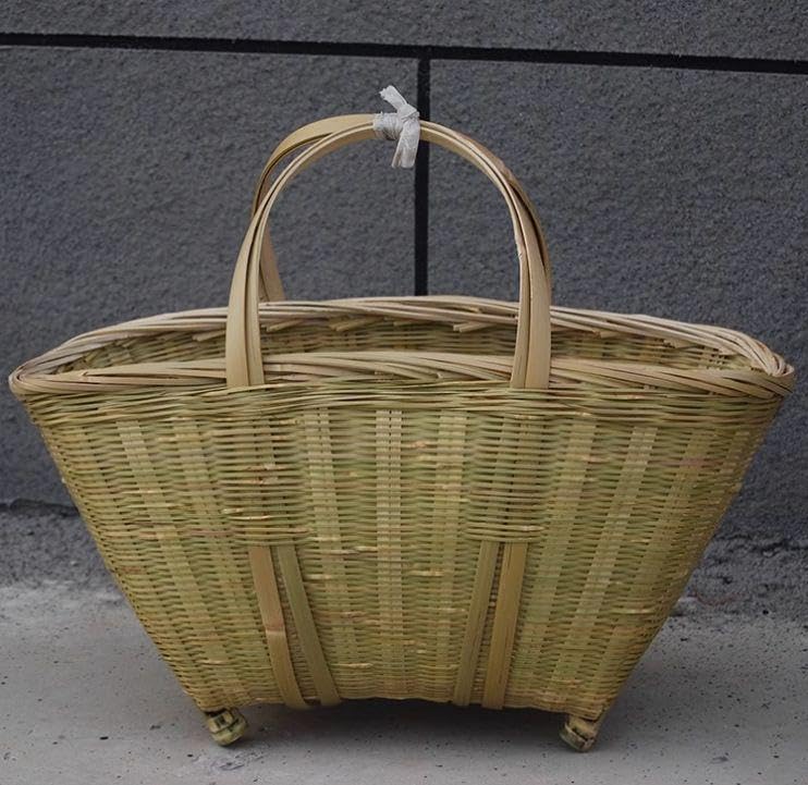 Amazon.co.jp: 竹細工 極上かご 収納 手作工芸 市場かご 手提かご 