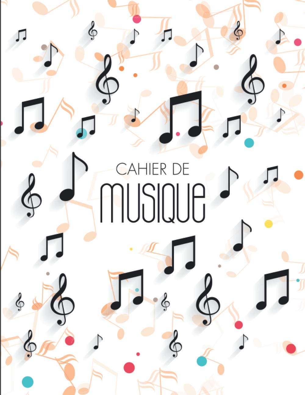 Cahier De Musique: Carnet De Partitions | Seyes Grands Carreaux et Portées | 12 Portées par Page | Format A4 | Cahier de Musique et Chant