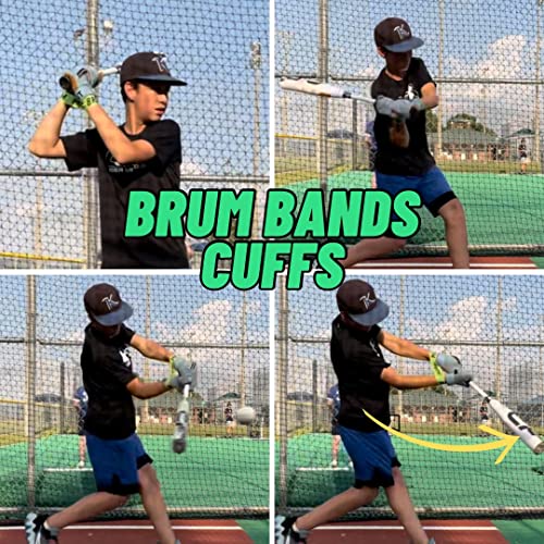 Baseball Notes Brum Bands: Softball & Baseball Training Equipment - Swing Trainer, Hitting Trainer, Baseball Training, Batting Trainer, 2-Band Set #TOP3