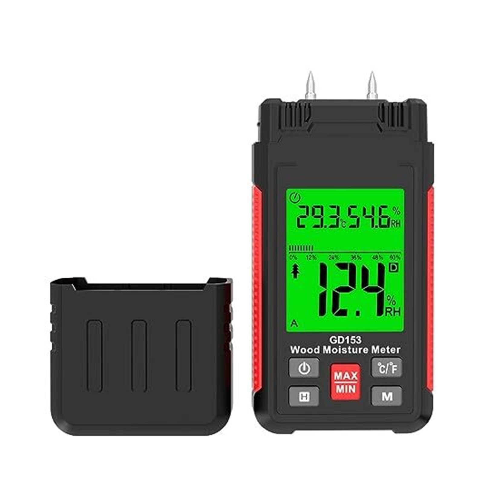 Bjdfge Default Digital Wood Moisture Meter With Lcd Display For, Cement, And Brick - Humidity Tester
