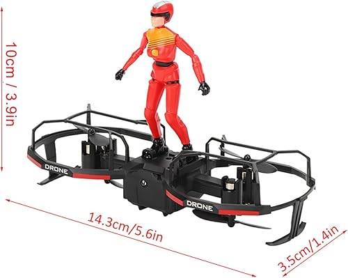 Miniatura 9 de SPYMINNPOO Dron RC, 2 ejes RC Stunt Parapente Drone Modo de retención de altitud Drone Quadcopter BrassandwoodInstruments Modelo Avión (Rojo