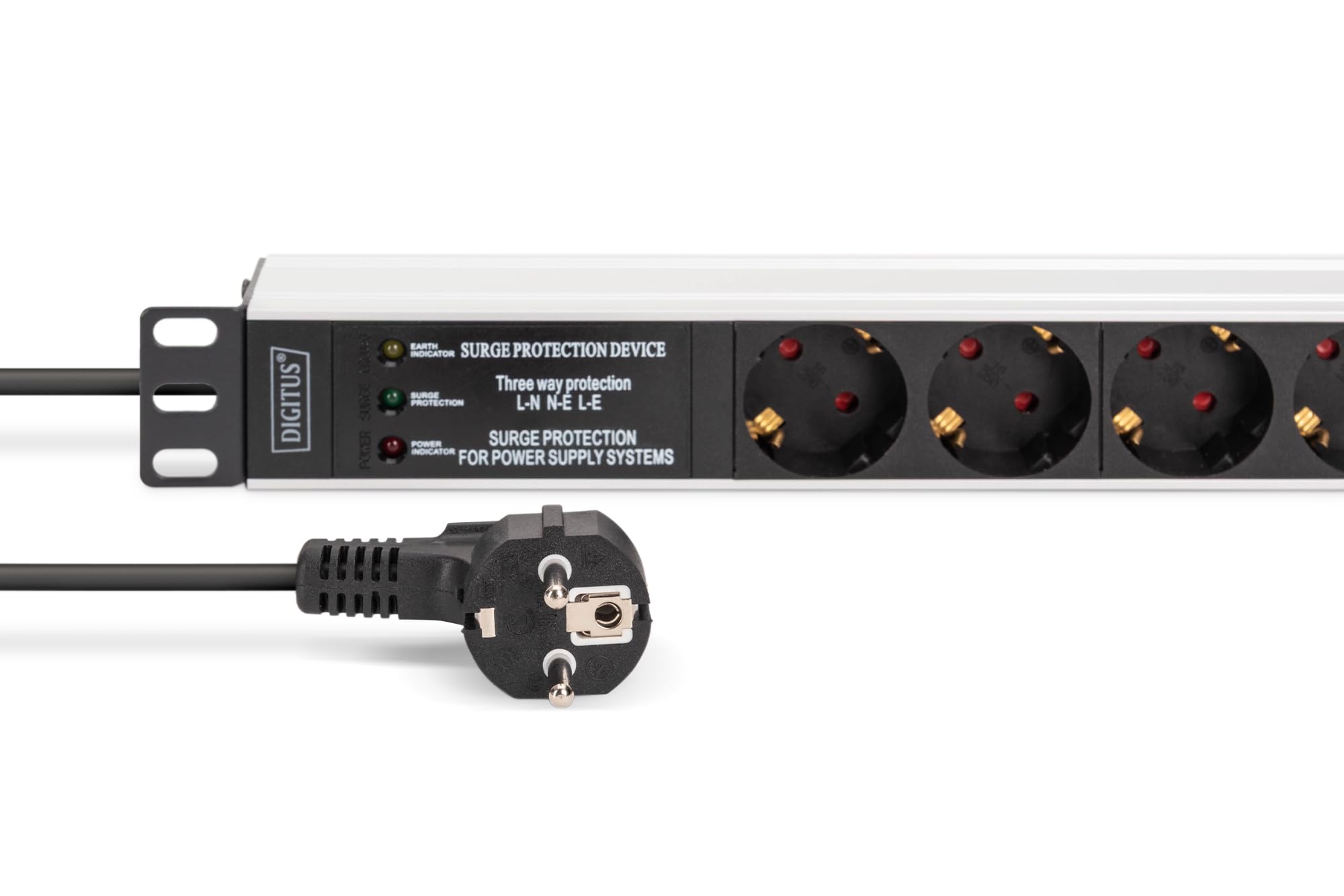 Digitus 1u Alu Pdu Rackmount. 6x Safety Outlet 1x Outlet (dN-95441)