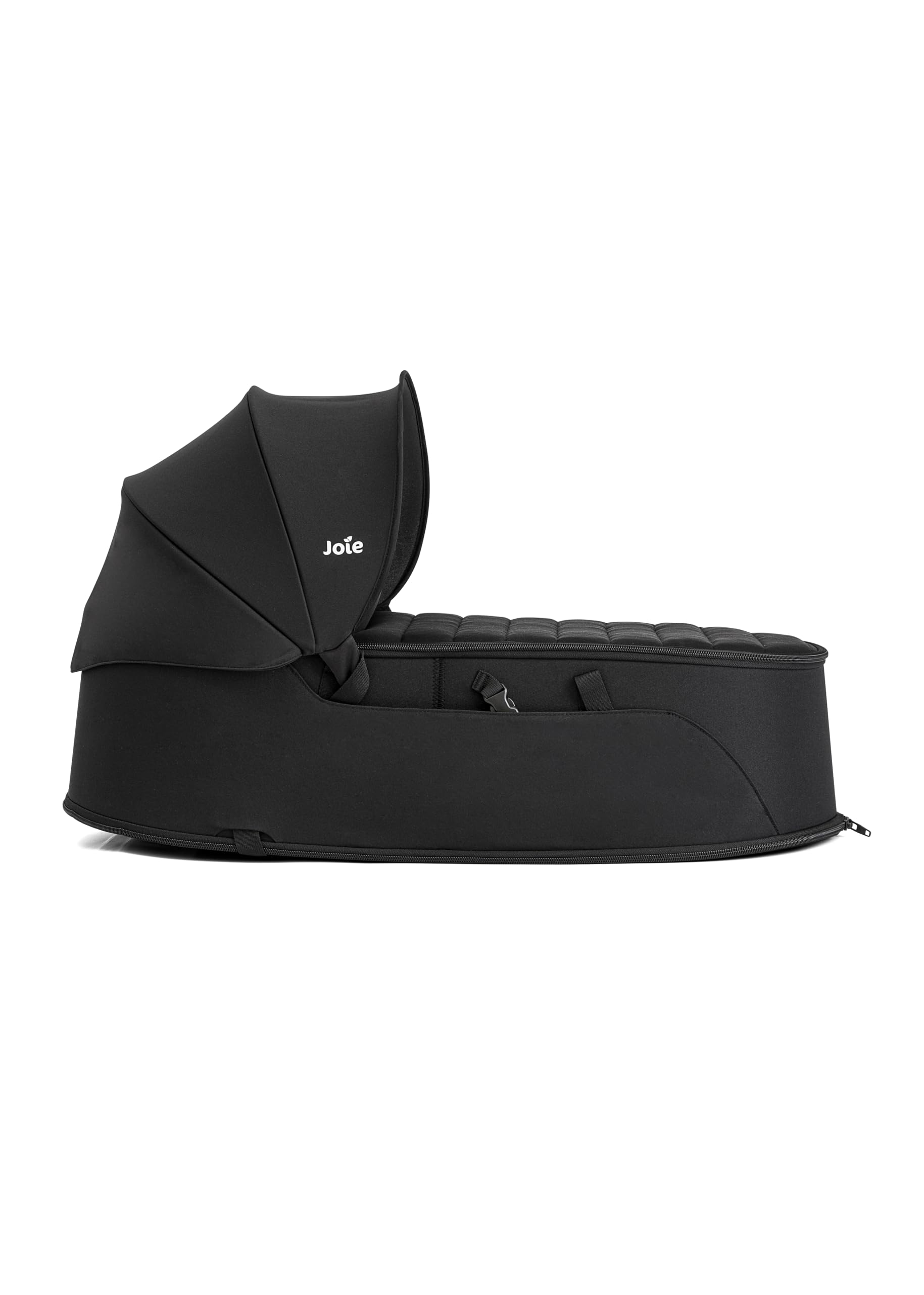 Joie Softtragetasche – Leichte Babytragetasche mit Flacher Liegeposition, Abnehmbarer Sonnenblende & Tragegriff, kombinierbar Kinderwagen, ab Geburt bis 6 Monate (0–9 kg), Shale