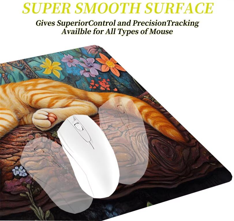 Tapis de souris imperméable et lavable grand format jaune avec base antidérapante - 4