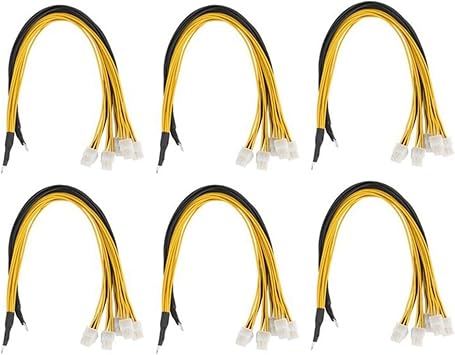 6 Pin Connector Server Power Supply Cable Pcie Express for Antminer S9 S9I Z9 for P3 P5 Support Miner PSU Cable6pcs