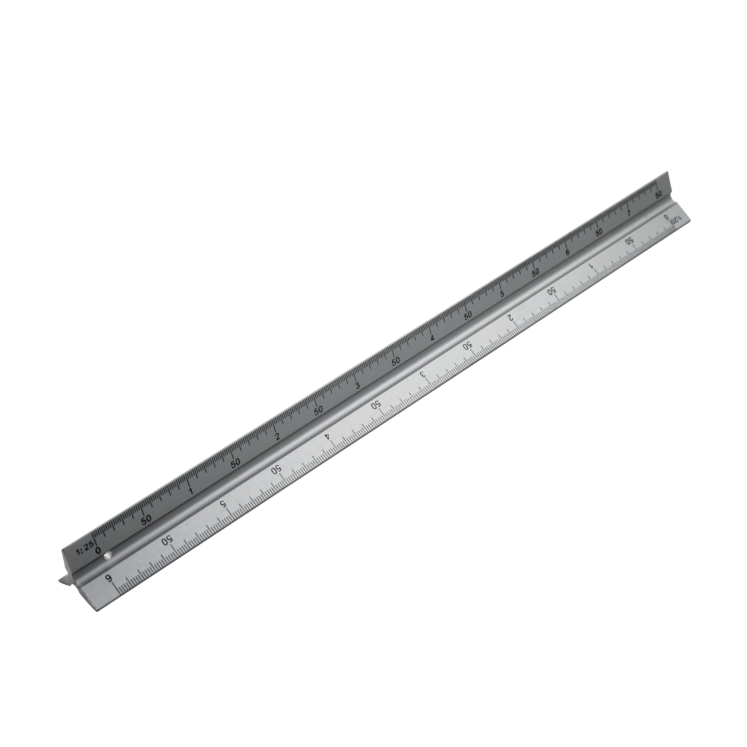 Faithfull Aluminium Triangular Scale Rule 300mm – Precision Drawing & Measuring Ruler with 6 Metric Scales and Safety Grip Profile