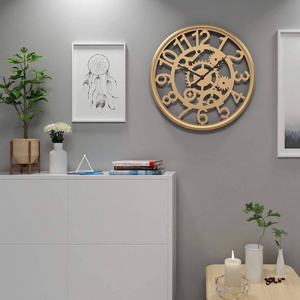 VHKJewE Iron Wall Clock Arabic Numerals 50cm(C)