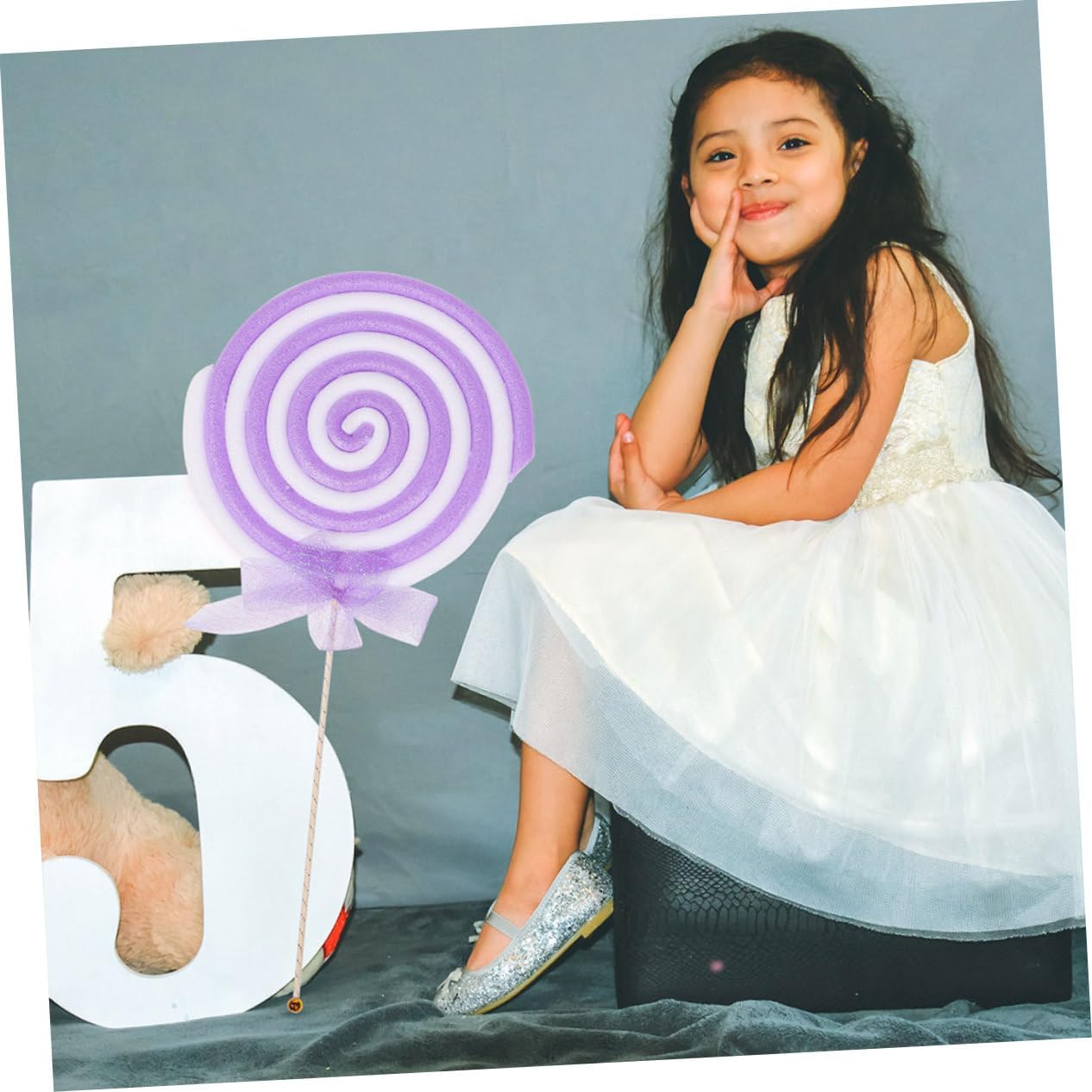 Ciieeo 2pcs Party Decorations Lollipop Photo Prop Decorative Lollipop Ornament for Birthday