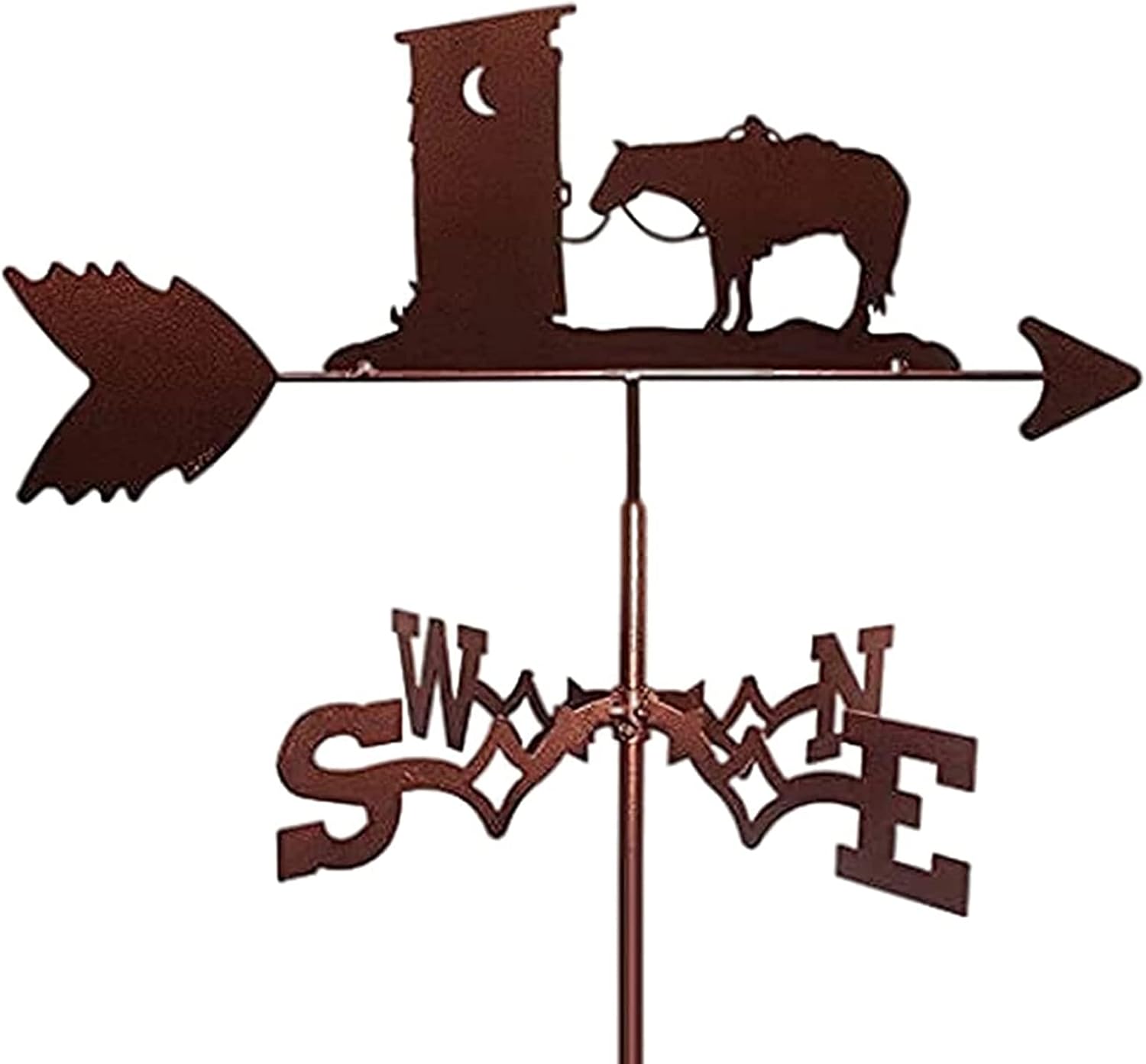 金属製の風向計、創造性風向計、屋外の庭の屋根のパドックの装飾用の中空の風向計、農場の風向計 (スタイル 5) (スタイル 3)