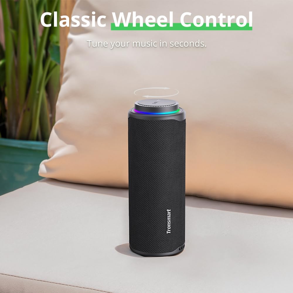 Tronsmart T8 Altavoz Portátil Bluetooth 40W, Luces Led, Protección Agua IPX7, Graves Potentes con Sonido Stereo de Alta Fidelidad, Speaker Inalámbrico con EQ para Camping, Ciclismo, Interior, Exterior