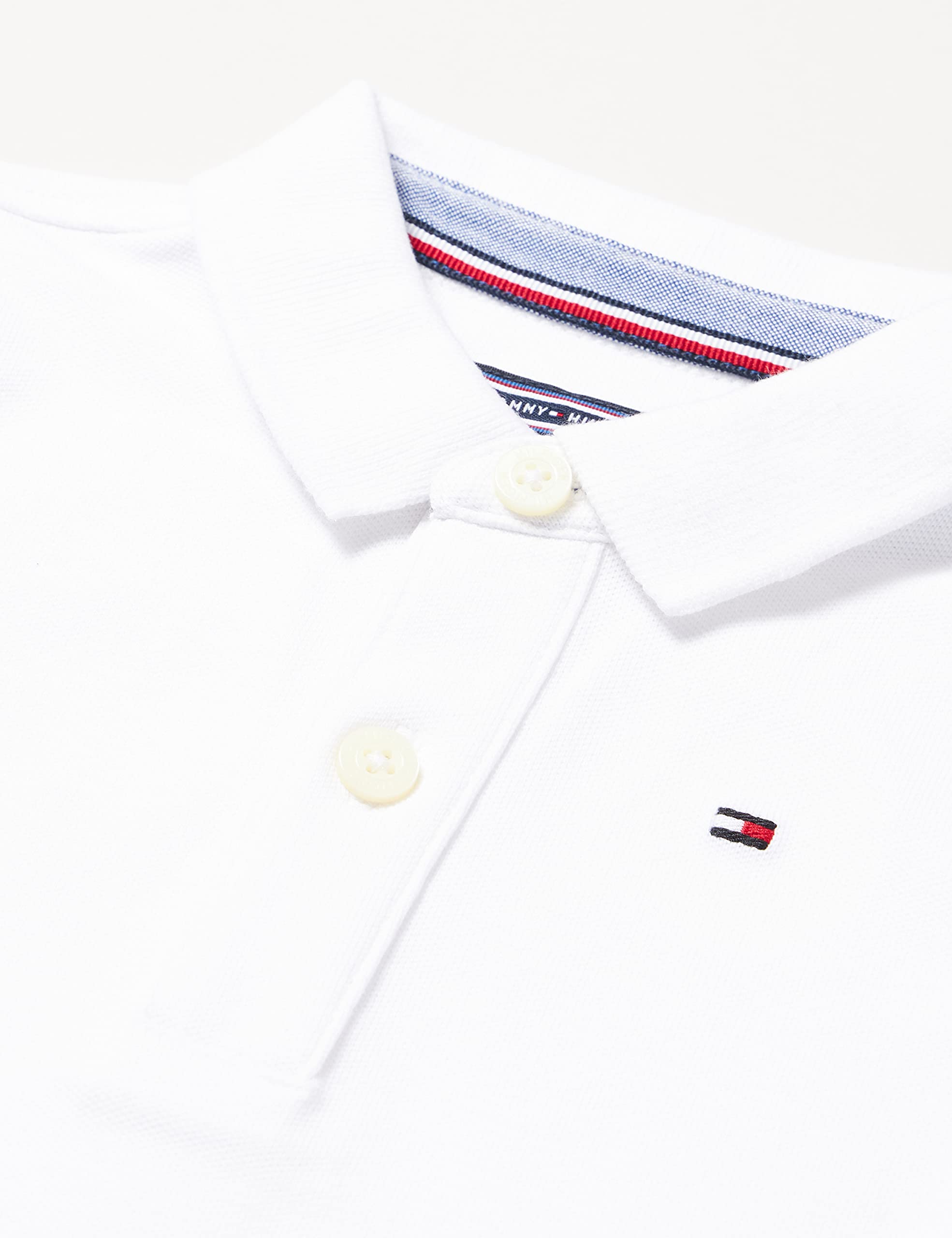 Tommy Hilfiger Chłopcy Koszulka Polo, Biała (Bright White 123), 116