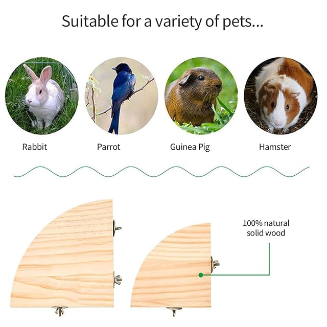 Foto 4 de 8 de ZORQ Plataforma para Perchas pájaros, Percha trampolín Plataforma Loro en Forma Abanico